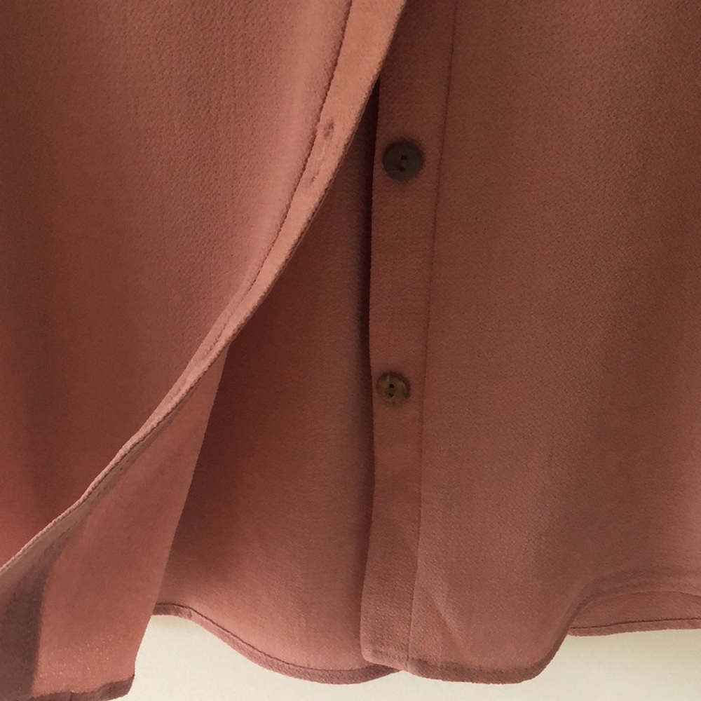 Monteau V neck blouse blush pink XL NWT - Picture 9 of 9